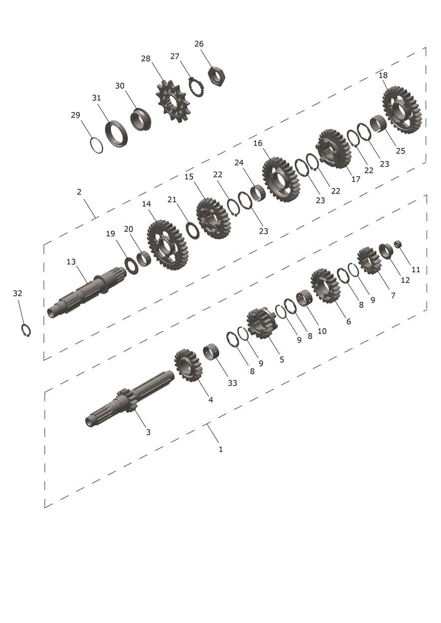 Vstupní hřídel převodovky komplet