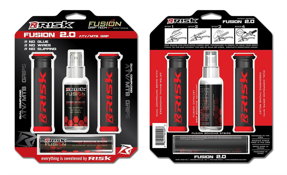 Gripy Risk Racing FUSION 2.0 ATV/MTB — červené