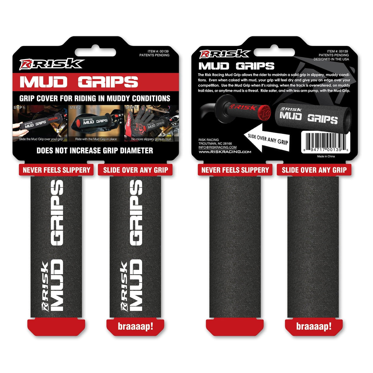 Pěnové návleky na rukojeti Risk Racing Mud Grips